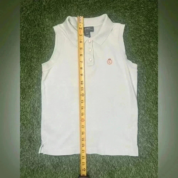 Lauren Ralph Lauren Top Womens PS Petite Small Mint Sleeveless RL Logo Embroider - Picture 4 of 7